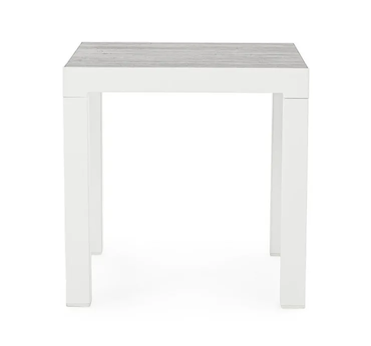 Tavolini>Bizzotto TAVOLINO IN ALLUMINIO BIANCO JX11 - KLEDI