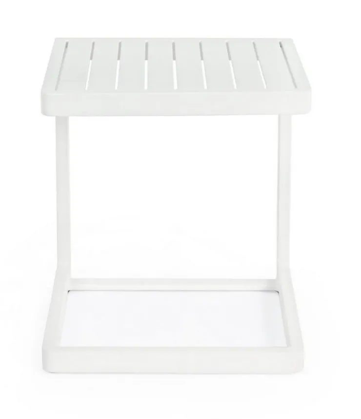 Tavolini>Bizzotto TAVOLINO IN ALLUMINIO BIANCO CX21 - KONNOR