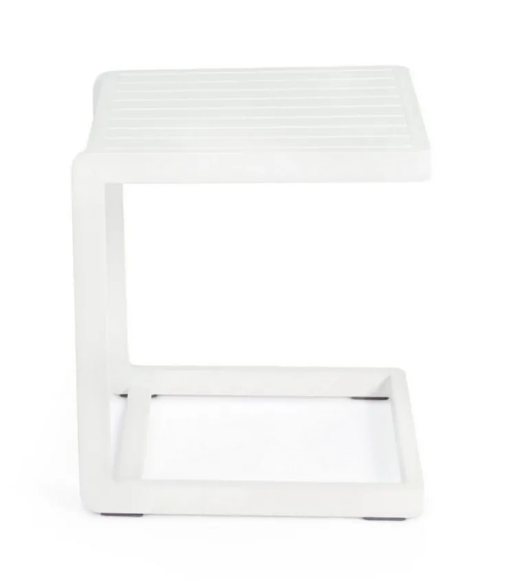 Tavolini>Bizzotto TAVOLINO IN ALLUMINIO BIANCO CX21 - KONNOR