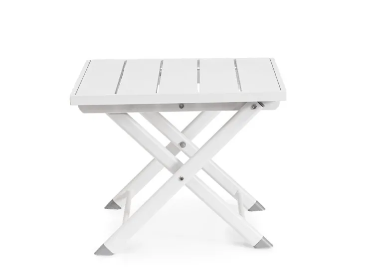 Tavolini>Bizzotto TAVOLINO IN ALLUMINIO BIANCO - TAYLOR