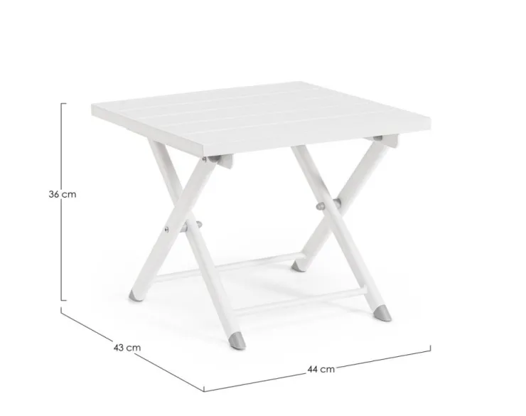 Tavolini>Bizzotto TAVOLINO IN ALLUMINIO BIANCO - TAYLOR