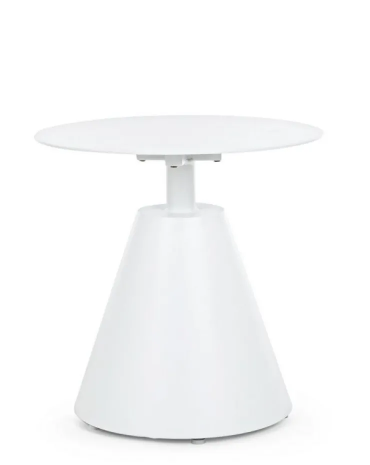 Tavolini>Bizzotto TAVOLINO IN ALLUMINIO D50 BIANCO XK04- ALOHA