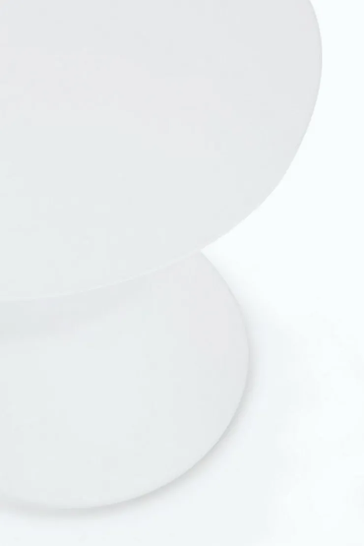 Tavolini>Bizzotto TAVOLINO IN ALLUMINIO D50 BIANCO XK04- ALOHA