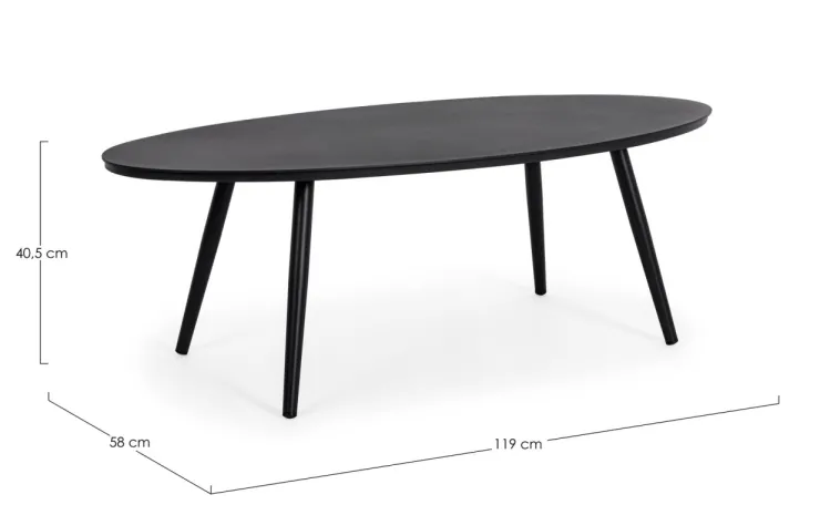 Tavolini>Bizzotto TAVOLINO IN ALLUMINIO 119X58 - SPACE