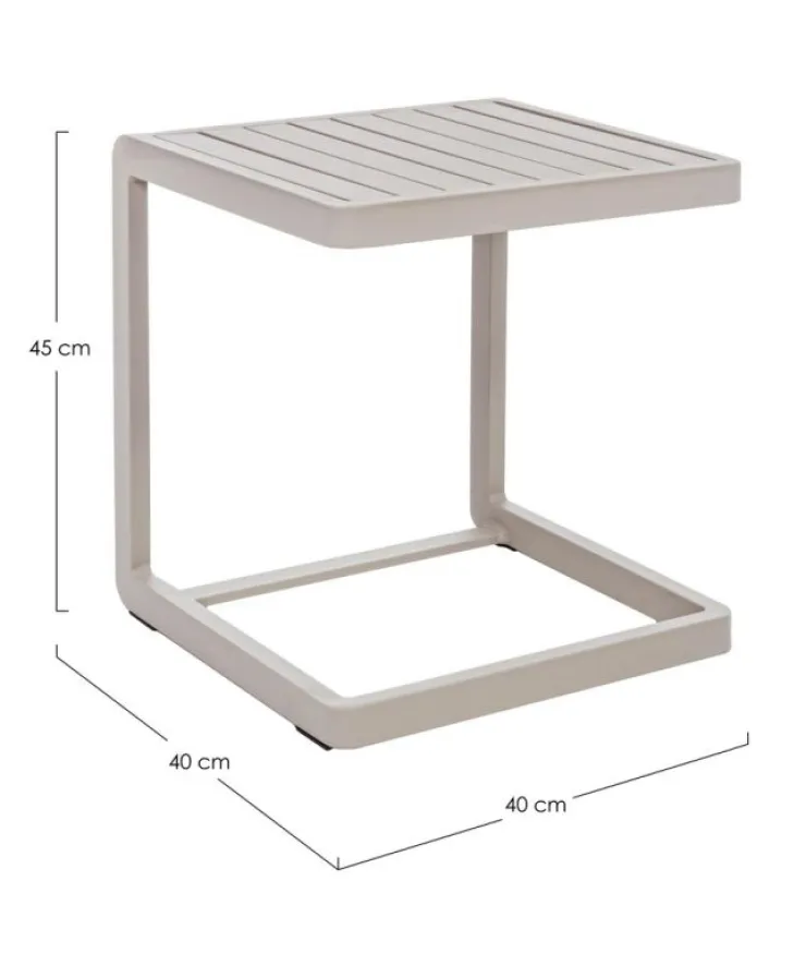 Tavolini>Bizzotto TAVOLINO IN ALLUMINIO 40X40 - KONNOR RASTIN