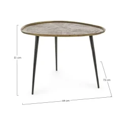 Tavolini>Bizzotto TAVOLINO IN ALLUMINIO 64X72 - KARIMA