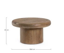 Tavolini>Bizzotto TAVOLINO IN LEGNO BROWN D60 - LOPEZ