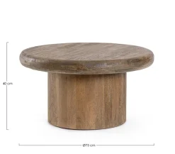 Tavolini>Bizzotto TAVOLINO IN LEGNO BROWN D75 - LOPEZ
