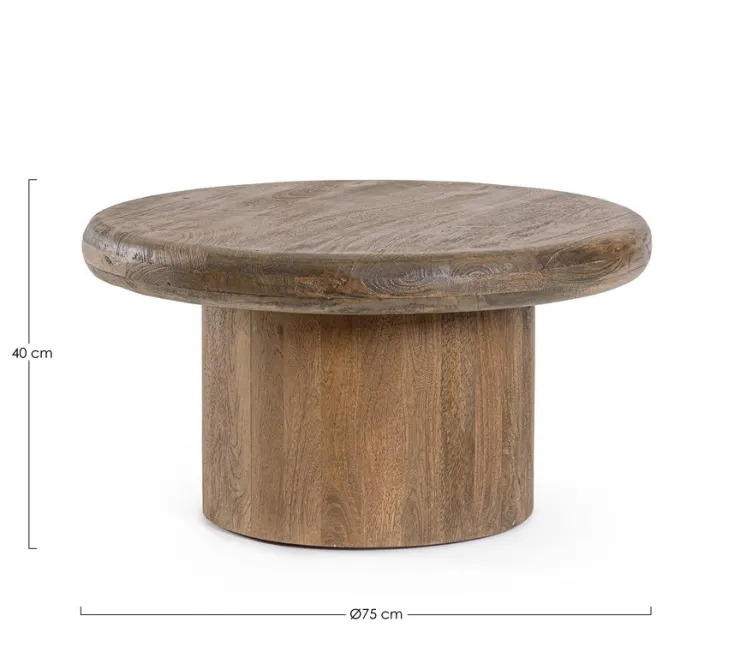 Tavolini>Bizzotto TAVOLINO IN LEGNO BROWN D75 - LOPEZ