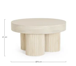 Tavolini>Bizzotto TAVOLINO IN LEGNO NATURALE D75 - DACCA