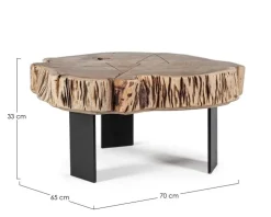 Tavolini>Bizzotto TAVOLINO IN LEGNO NATURAL - KEVAL