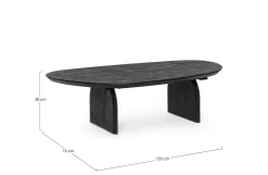 Tavolini>Bizzotto TAVOLINO IN LEGNO NERO - MONTERREY