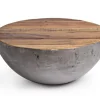 Tavolini>Bizzotto TAVOLINO IN LEGNO RICICLATO GRIGIO D70 - LANCASTER