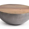 Tavolini>Bizzotto TAVOLINO IN LEGNO RICICLATO GRIGIO D90 - LANCASTER