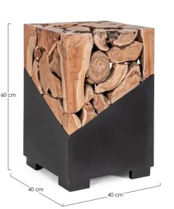 Tavolini>Bizzotto TAVOLINO IN LEGNO 40X40 - GRENADA