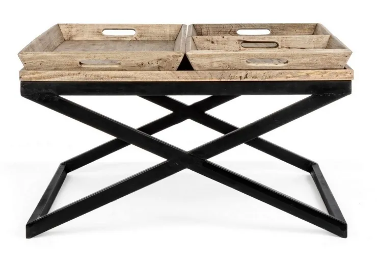 Tavolini>Bizzotto TAVOLINO IN LEGNO 90X90 - TRAY