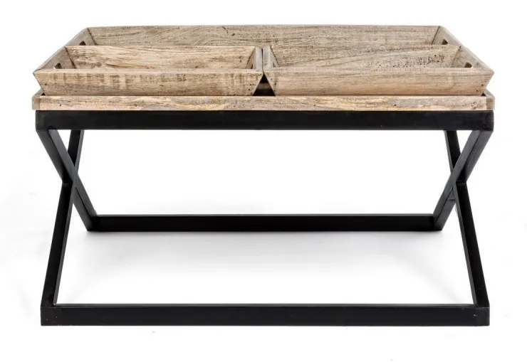 Tavolini>Bizzotto TAVOLINO IN LEGNO 90X90 - TRAY