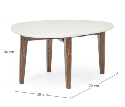 Tavolini>Bizzotto TAVOLINO IN MARMO 70X50 - SYLVESTER