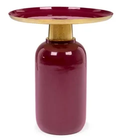 Tavolini>Bizzotto TAVOLINO IN METALLO BURGUNDY D40.5 - NALIMA