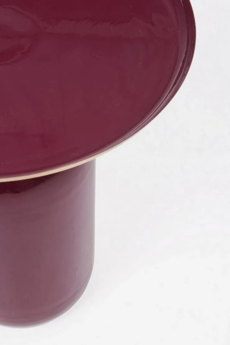 Tavolini>Bizzotto TAVOLINO IN METALLO BURGUNDY D40.5 - NALIMA