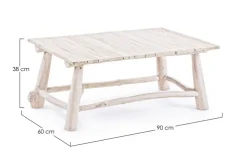 Tavolini>Bizzotto TAVOLINO IN TEAK 90X60 - SAHEL