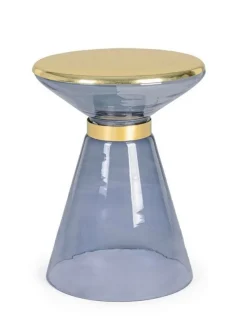 Tavolini>Bizzotto TAVOLINO IN VETRO GRIGIO D36 - MERIEL