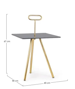 Tavolini>Bizzotto TAVOLINO IN VETRO 40X40 - INESH
