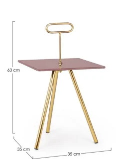 Tavolini>Bizzotto TAVOLINO IN VETRO 35X35 - INESH
