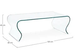 Tavolini>Bizzotto TAVOLINO IN VETRO 120X60 - IRIDE