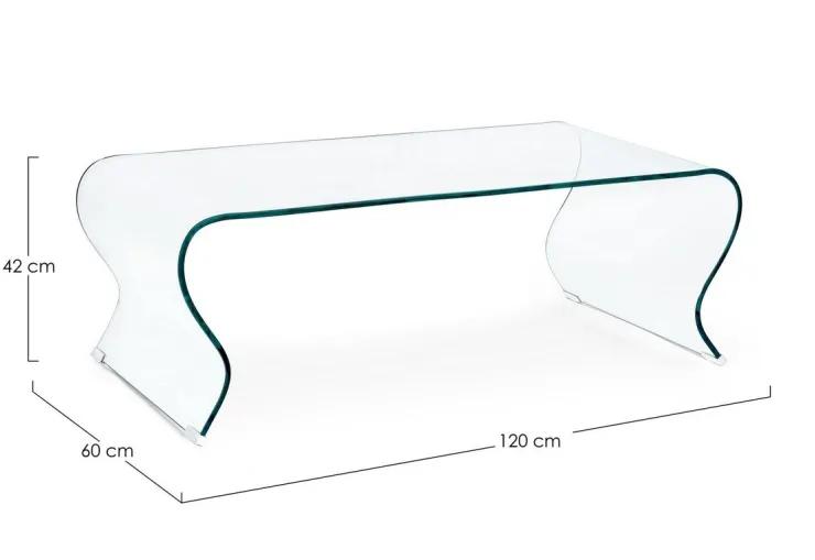 Tavolini>Bizzotto TAVOLINO IN VETRO 120X60 - IRIDE
