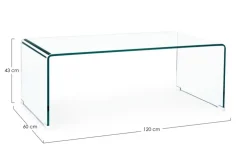 Tavolini>Bizzotto TAVOLINO IN VETRO 120X60 - IRIDE