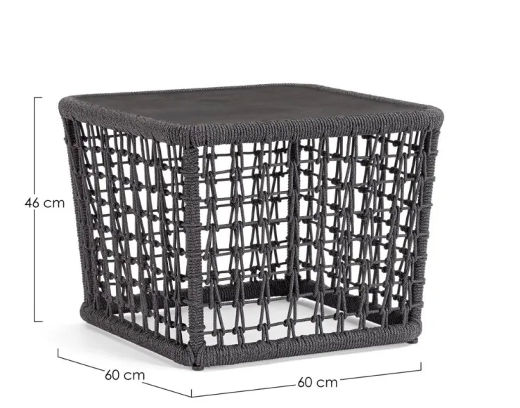 Tavolini>Bizzotto TAVOLINO KOLLAR 60X60 ANTRACITE