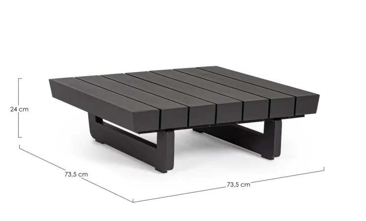 Tavolini>Bizzotto TAVOLINO MODULARE IN ALLUMINIO ANTRACITE WG21 - INFINITY