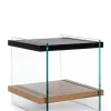 Tavolini>Bizzotto TAVOLINO 50X50 NERO - LINE WOOD
