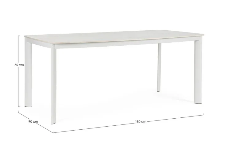 Tavoli>Bizzotto TAVOLO ALCORA 180X90 BIANCO