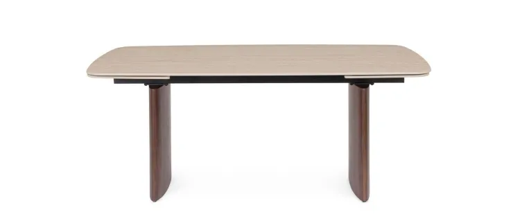 Tavoli>Bizzotto TAVOLO ALL. MAILIS 180/260X90 NOCE/TRAV.
