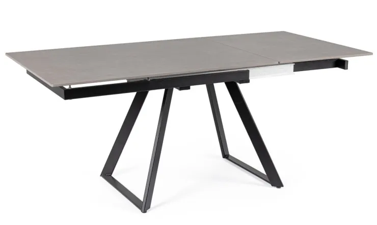 Tavoli>Bizzotto TAVOLO ALL. REETA 120/180X90 NERO/GRIGIO