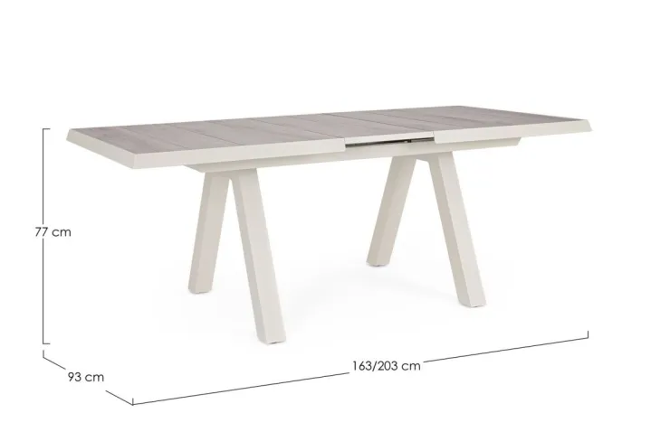 Tavoli>Bizzotto TAVOLO ALL.KRION 163-203X93 PELICAN