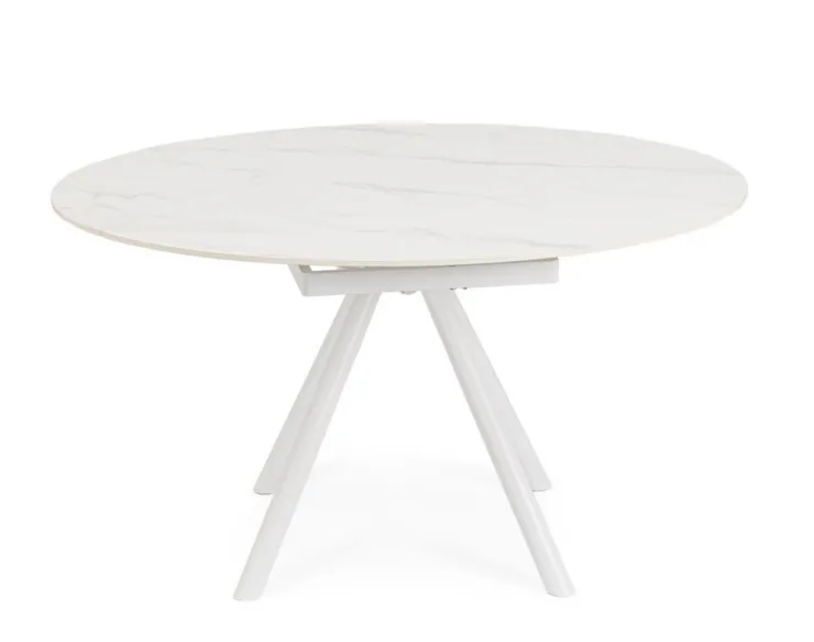 Tavoli>Bizzotto TAVOLO ALL.RAUNI D87/135 BIANCO/BIANCO