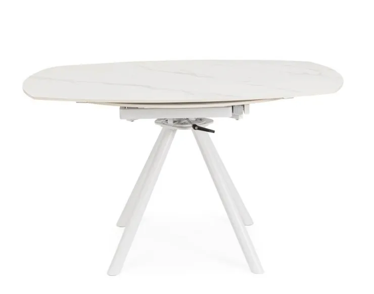 Tavoli>Bizzotto TAVOLO ALL.RAUNI D87/135 BIANCO/BIANCO