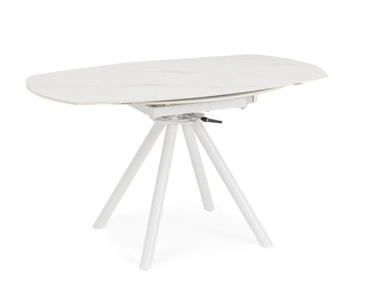 Tavoli>Bizzotto TAVOLO ALL.RAUNI D87/135 BIANCO/BIANCO