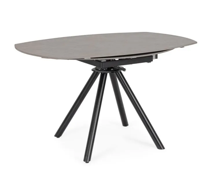 Tavoli>Bizzotto TAVOLO ALL.RAUNI D87/135 NERO/GRIGIO