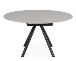 Tavoli>Bizzotto TAVOLO ALL.RAUNI D87/135 NERO/GRIG.CHIAR