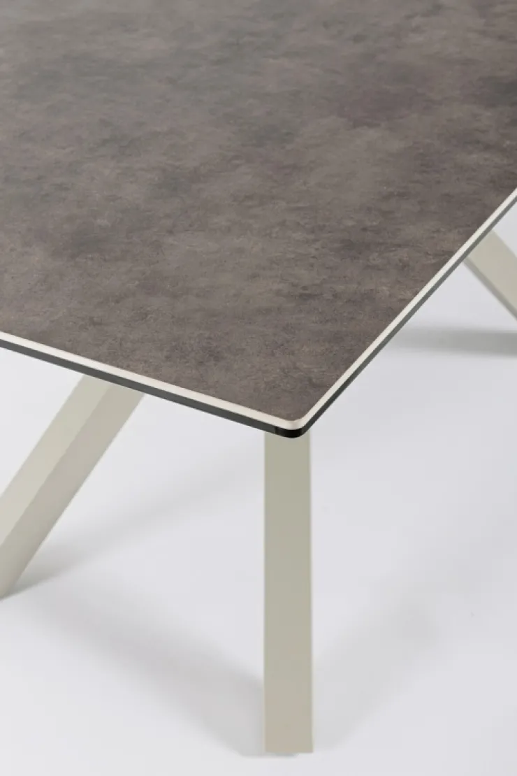 Tavoli>Bizzotto TAVOLO CON PIANO IN CERAMICA TORTORA - SEAN