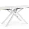 Tavoli>Bizzotto TAVOLO CON PIANO IN CERAMICA BIANCO - SEAN