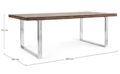 Tavoli>Bizzotto TAVOLO FISSO IN LEGNO 220X100 - STANTON