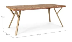 Tavoli>Bizzotto TAVOLO FISSO IN LEGNO 180X90 - RAIDA