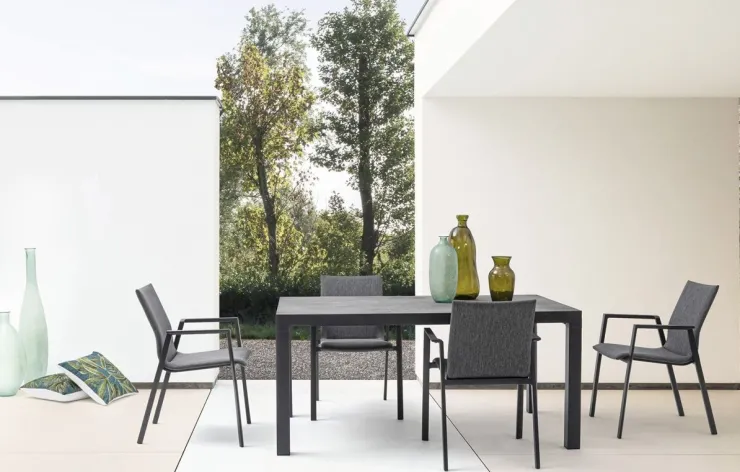 Tavoli>Bizzotto TAVOLO IN ALLUMINIO ANTRACITE JX55 - MASON