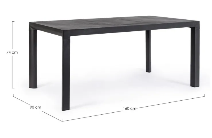 Tavoli>Bizzotto TAVOLO IN ALLUMINIO ANTRACITE JX55 - MASON