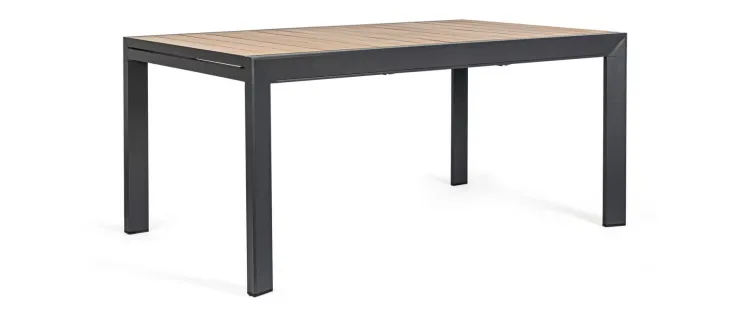 Tavoli>Bizzotto TAVOLO IN ALLUMINIO 160-240X100 ANTRACITE YK13 - BELMAR